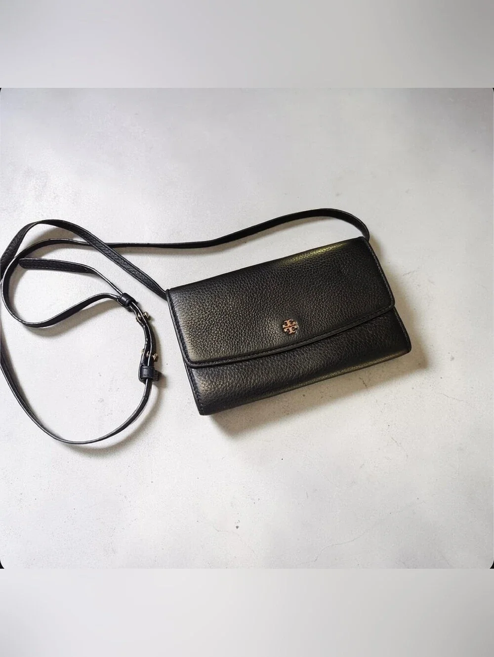 Tory Burch Robinson Leather Mini Flap Wallet/Crossbody